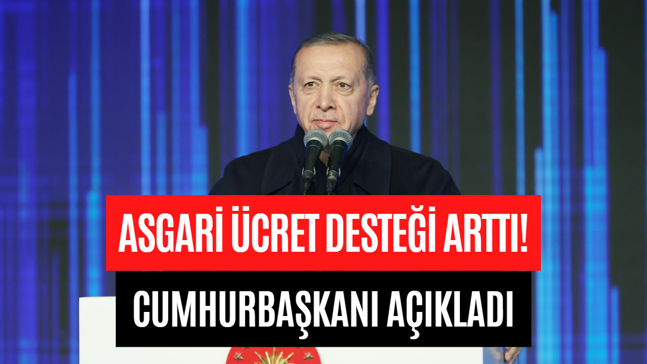 Asgari Ücret Desteği Arttı! Cumhurbaşkanı Erdoğan Müjdeyi Açıkladı!