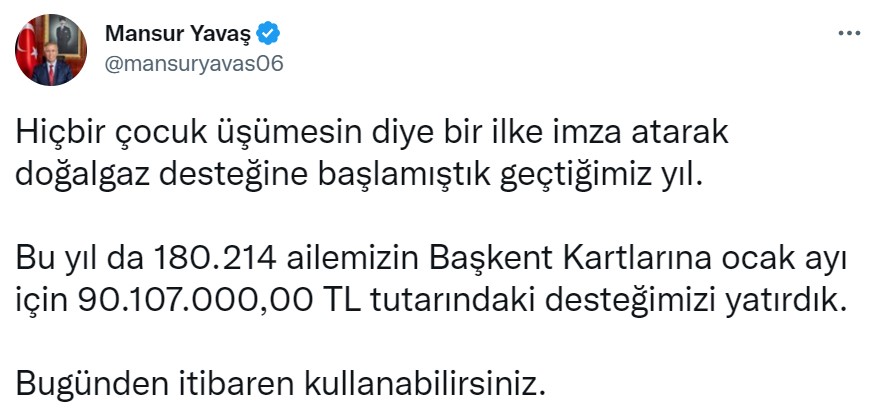 Doğalgaz Yardımı Kartlara Yattı! Resmi Açıklama Geldi