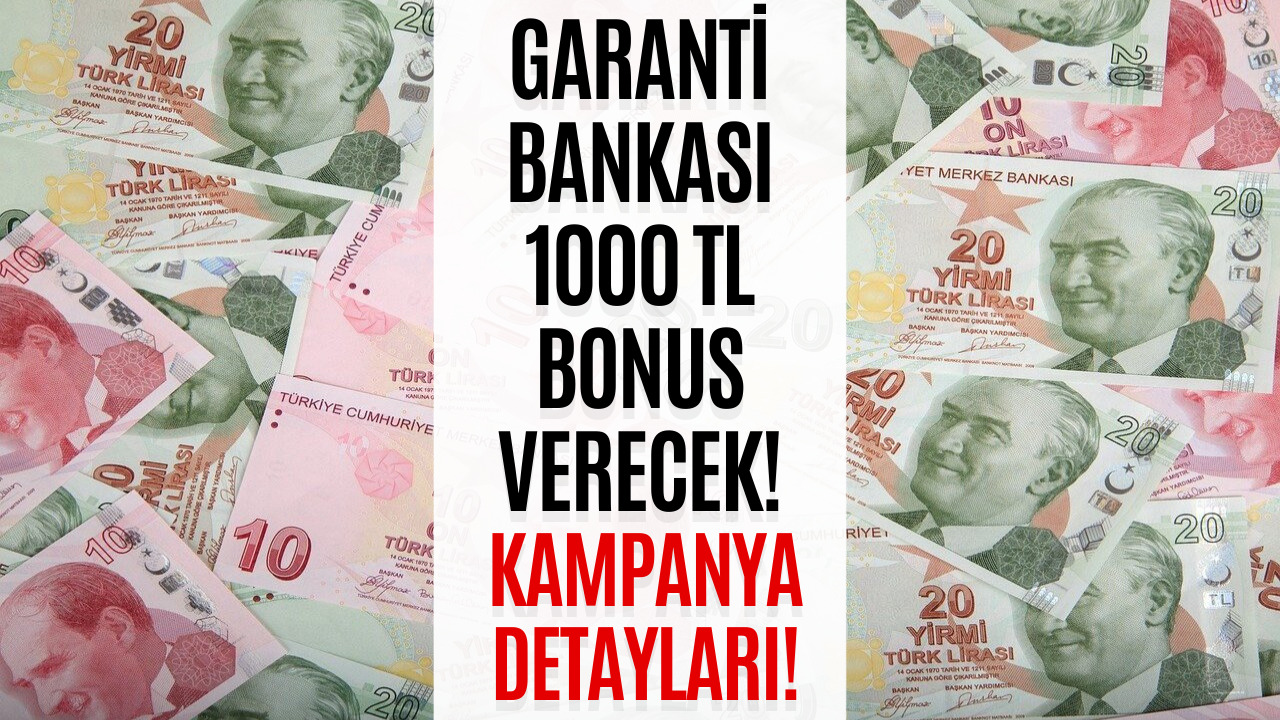 Garanti Bankası 1000 TL Bonus Verecek! Garanti Bankası Faizsiz Taksitli Nakit Avans