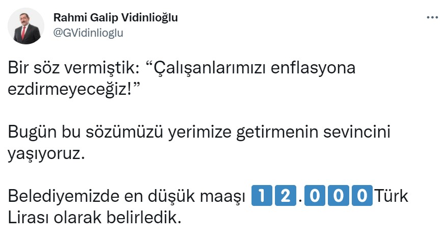 İşçileri Sevindiren Müjde Açıklandı! Belediyede En Düşük Maaş 12 Bin TL Oldu