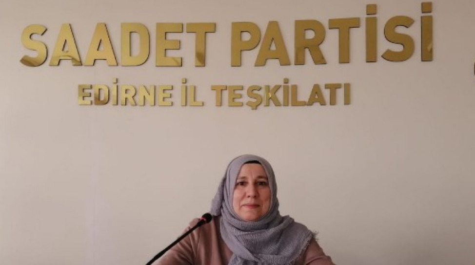 Saadet Partisi Edirne Kadın Kolları Başkanı İriş Basın Mensuplarıyla Buluştu