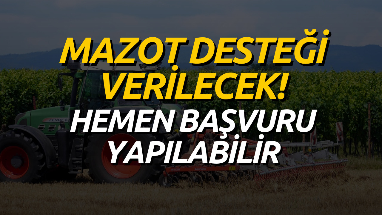 Mazot Desteği Yardımı Başvuruları Başladı! TC Kimlik Numarası ve Şifre İle Başvuru Yapılacak