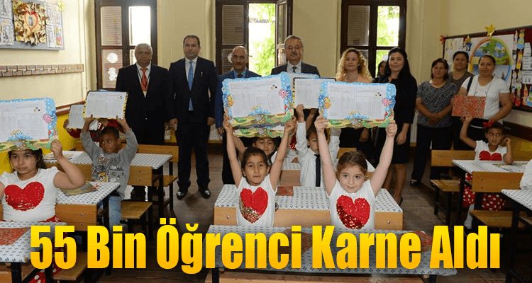 55 Bin Öğrenci Karne Aldı