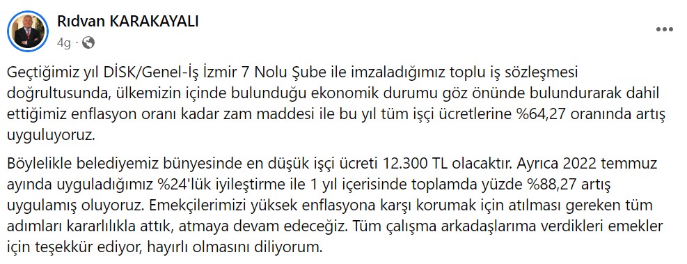 İşçi Maaşı En Düşük 12.300 TL Seviyesine Yükseldi! Bir Belediye Daha Maaş Zammını Açıkladı