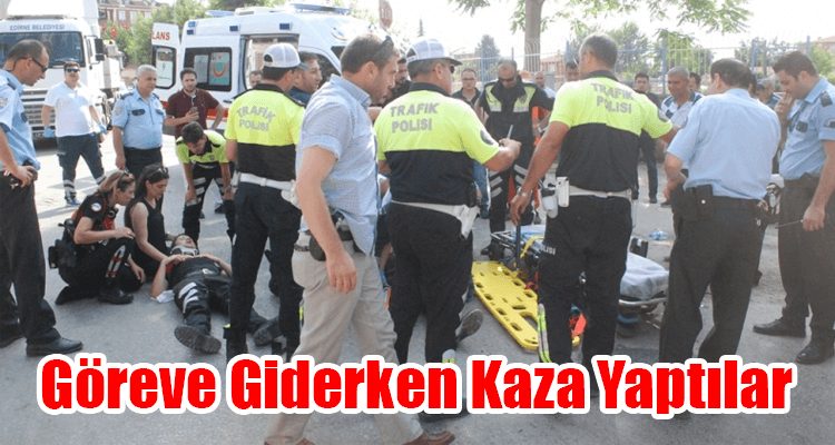 Göreve Giderken Kaza Yaptılar