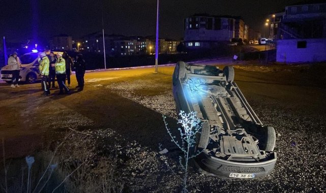 Çorlu'da Kaza! 15 Yaşındaki Ehliyetsiz Sürücü Yaralandı