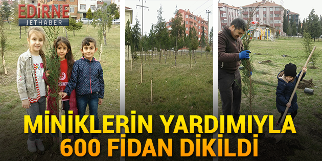 Miniklerin Yardımıyla 600 Fidan Dikildi