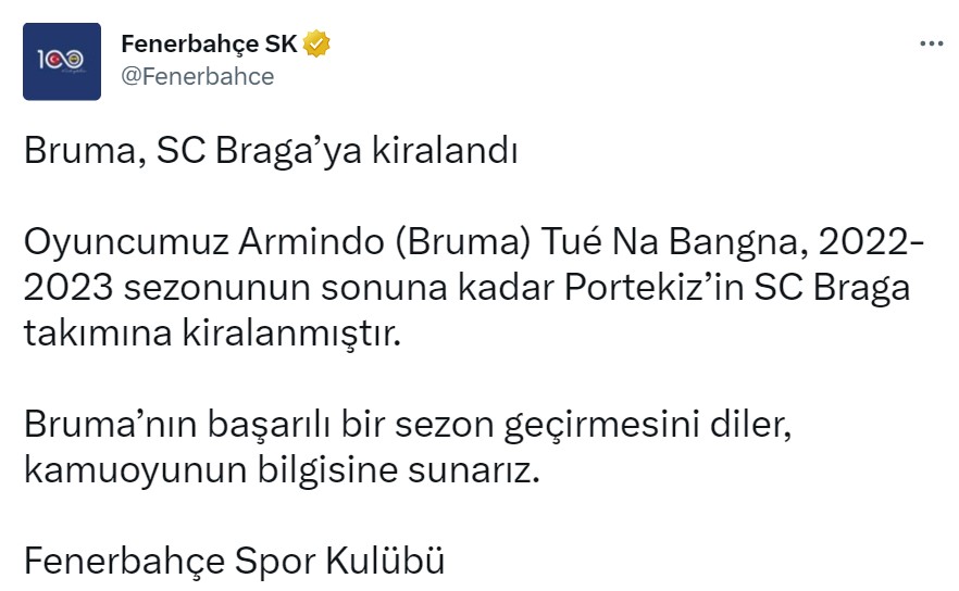 Fenerbahçe Transferi Resmen Açıkladı! Kiralık Olarak Gönderildi