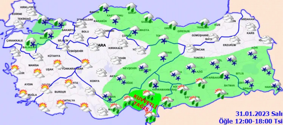 Bu İllerde Yaşayanlar Dikkat! Meteoroloji'den Sağanak Yağış ve Kar Uyarısı