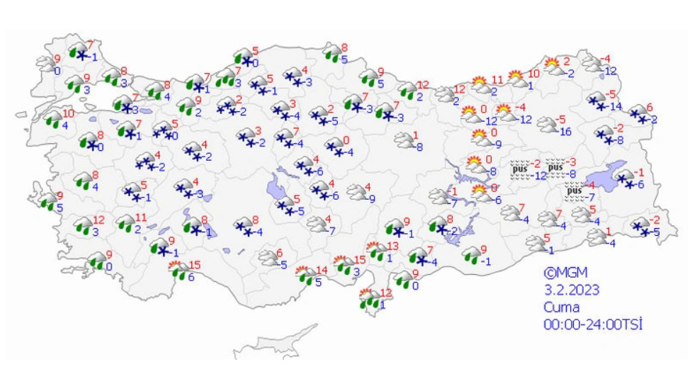 Bugün Hava Durumu Nasıl Olacak? Meteoroloji 3 Şubat Uyarısını Yayımladı