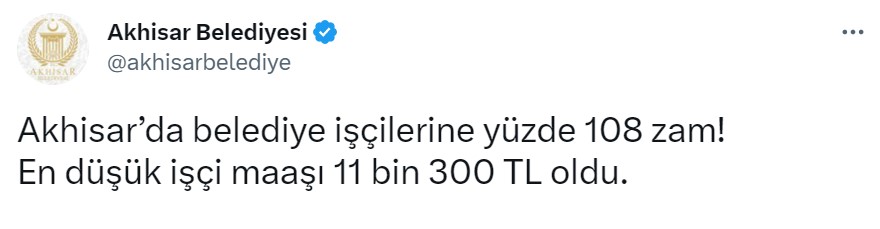 Zam Müjdesi Açıklandı! İşçi Maaşı O Belediyede En Düşük 11.300 TL Oldu