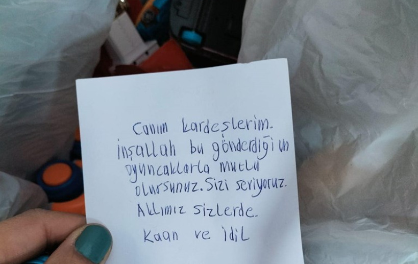 Edirne'deki Yardım Kampanyasında Duygulandıran Not