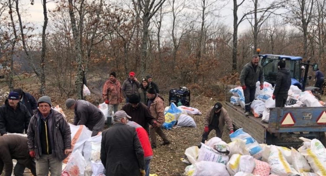 Edirne'deki Orman Köylüleri 2 Tır Odun Gönderdi