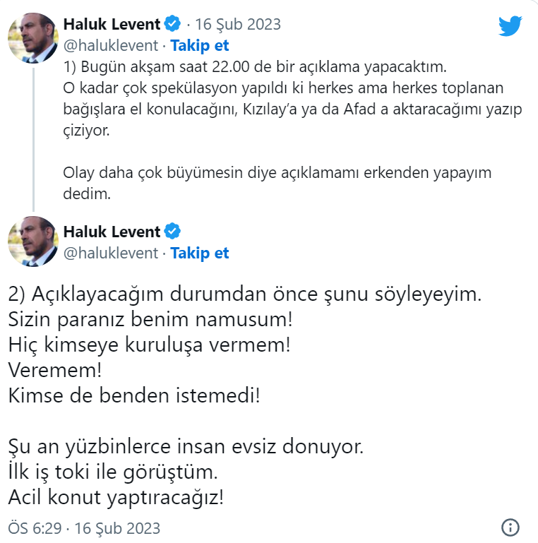 Haluk Levent 'Olay Daha Çok Büyümesin' Diyerek Duyurdu