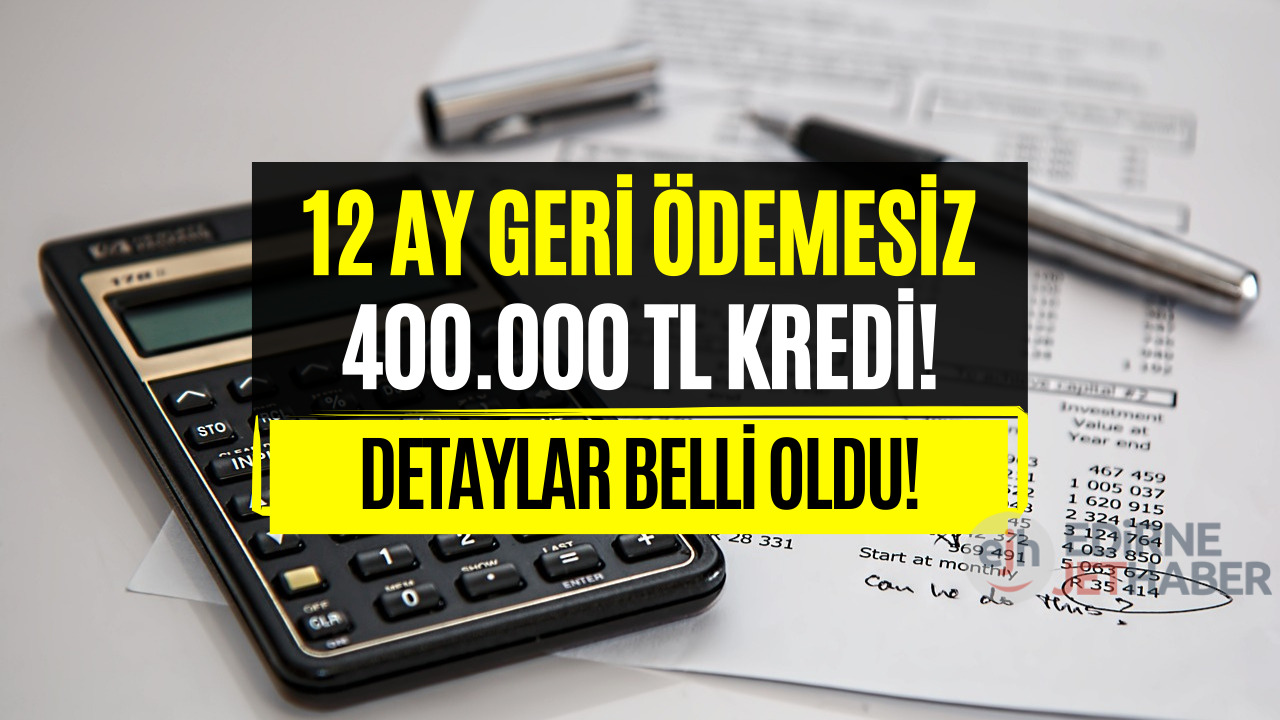 12 Ay Geri Ödemesiz 400 Bin TL Kredi! Şartlar Belli Oldu