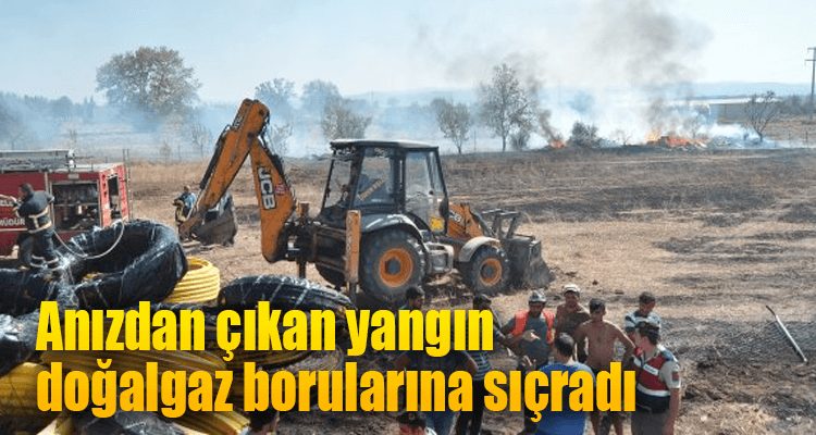 Anızdan Çıkan Yangın Doğalgaz Borularına Sıçradı