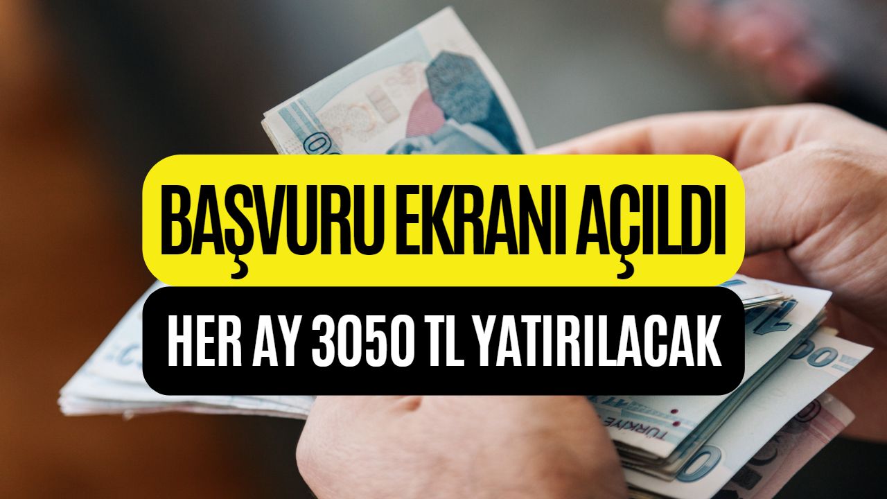 Başvuru Ekranı Az Önce Açıldı! Her Ay 3050 TL Yardım Parası Alabilirsiniz!