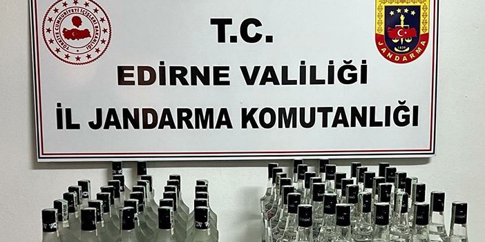 Edirne'de 65 Şişe Kaçak İçki Yakalandı