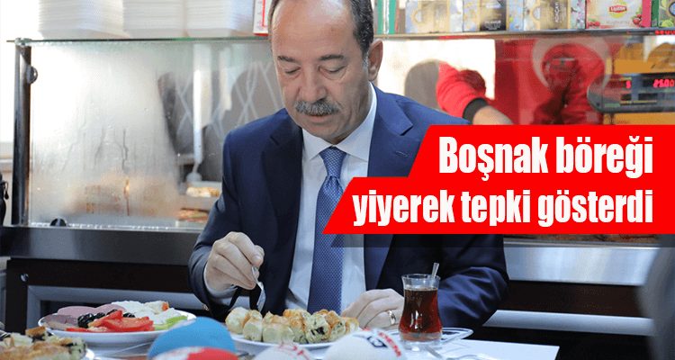 Boşnak Böreği Yiyerek Tepki Gösterdi