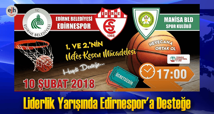 Liderlik Yarışında Edirnespor'a Desteğe