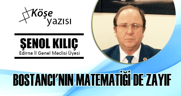 BOSTANCI'NIN MATEMATİĞİ DE ZAYIF