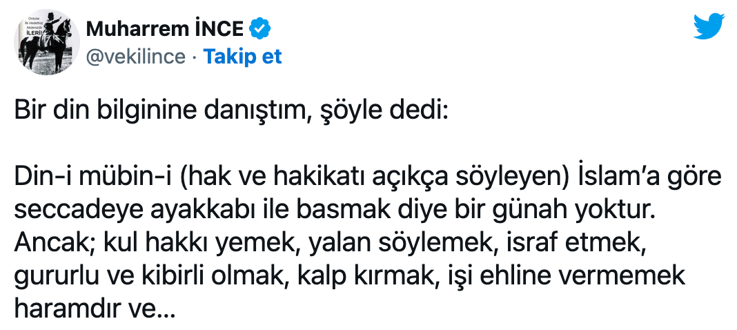 Seccadeye Basmak Değil, Kul Hakkı Yemek Günahtır!