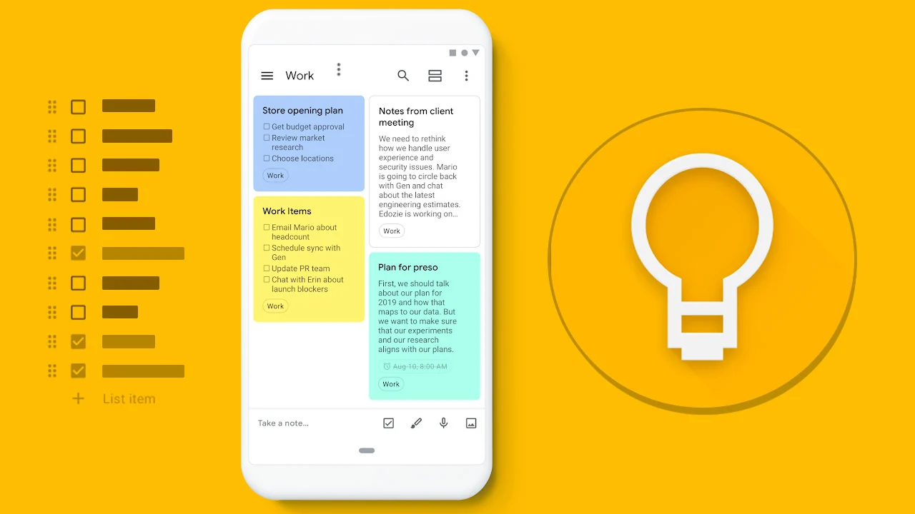 Google Keep, Galaxy Katlanabilir Telefon ve Tabletlerinde Verimli Hale Geliyor