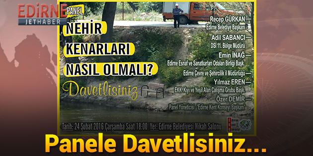 Edirne Kent Konseyi, Panele Davet Ediyor