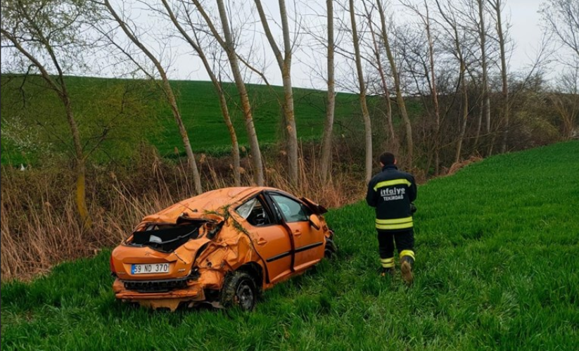 Tekirdağ'da Otomobil Devrildi: 1 Ölü, 1 Yaralı