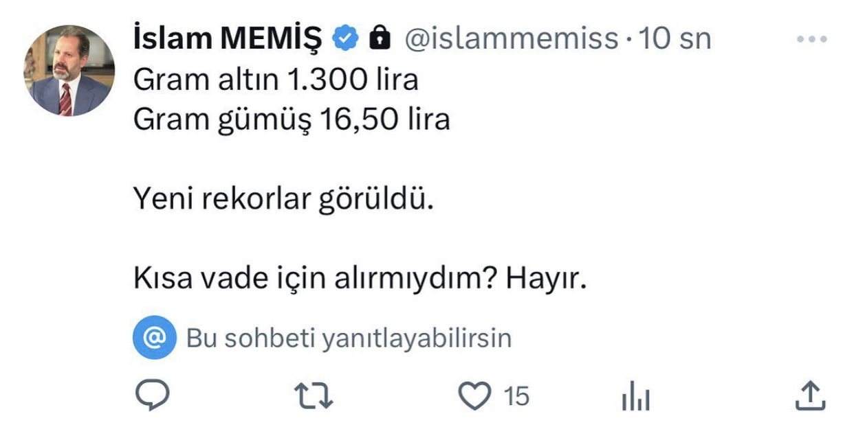 Gram Altın Şu Anda Alınır Mı? İslam Memiş Cevapladı