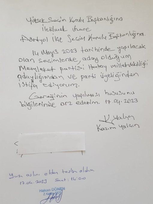 Memleket Partisi'nde Yeni İstifa: Bu Defter Bir Daha Açılmamak Üzere Kapansın