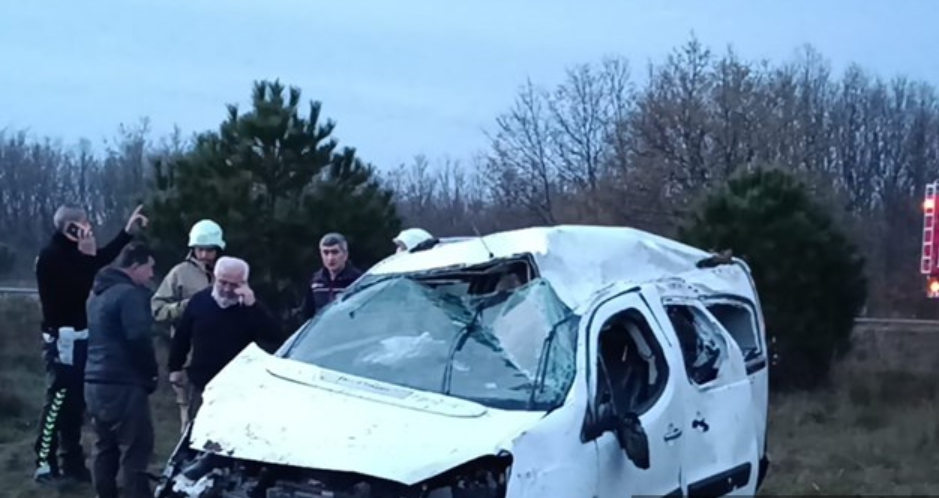 Tekirdağ'da Araç Devrildi: 7 Kişi Yaralandı