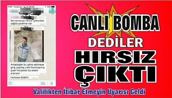 Canlı Bomba Sanıldı, Hırsız Çıktı