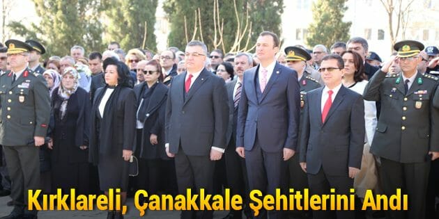 Kırklareli, Çanakkale Şehitlerini Andı