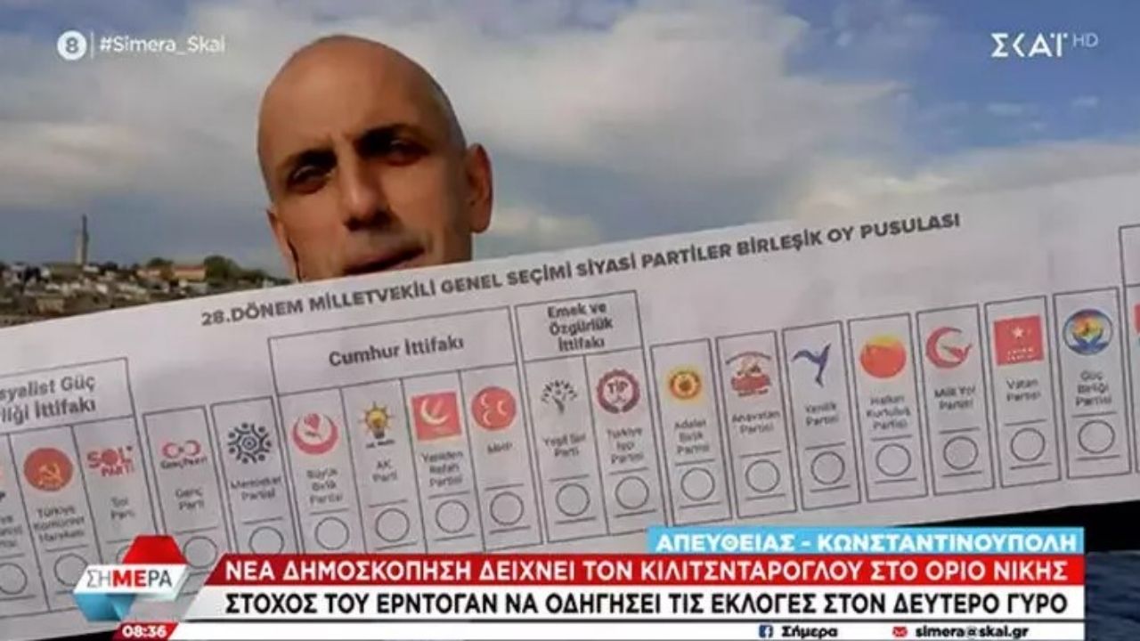 Yunan Basınından Canlı Yayında Türkiye Seçimleri Anketi