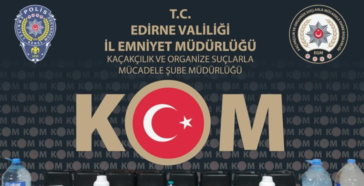 Edirne'de Kaçakçılık Operasyonu: 140 Litre Etik Alkol, 38 Şişe Sahte İçki