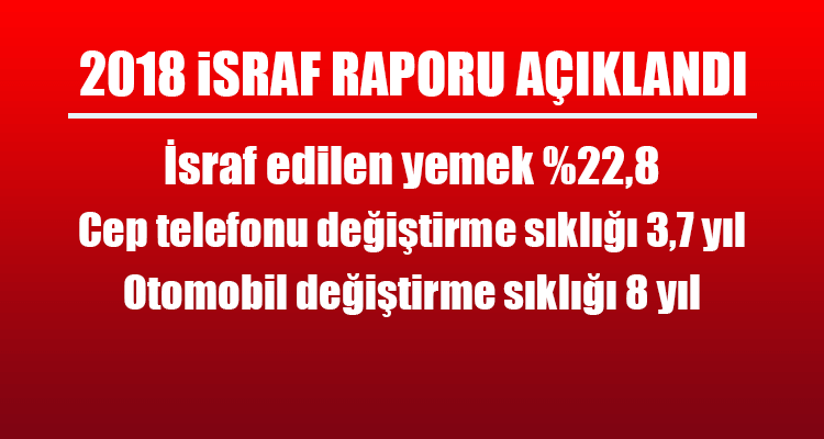 2018 İsraf Raporu Açıklandı