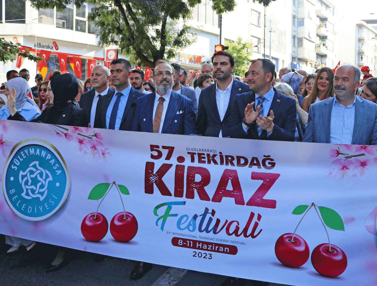 57. Uluslararası Tekirdağ Kiraz Festivali Ateşi Yakıldı