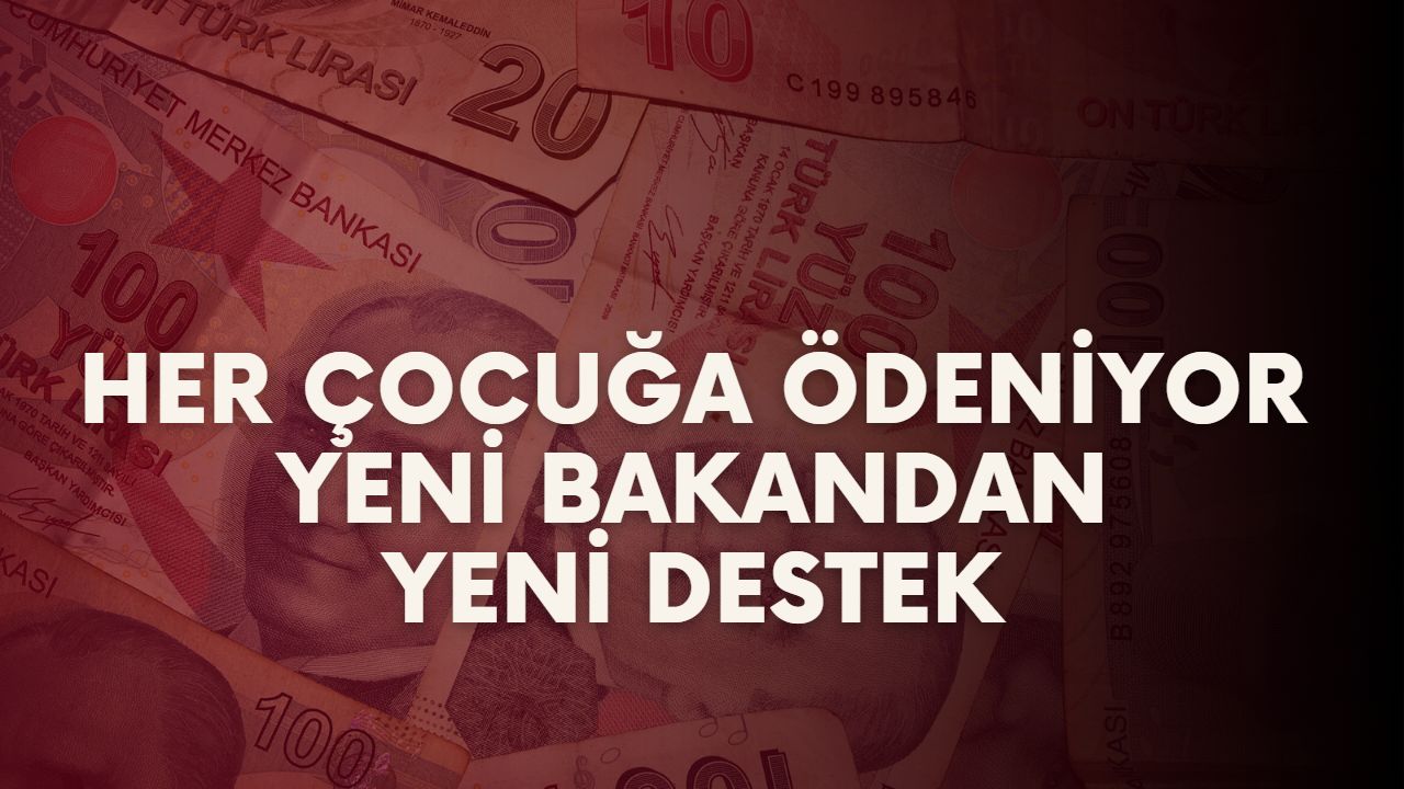 Yeni Bakandan Yeni Destek! 18 Yaş Altı Çocuğa Tamı Tamına 6.095 TL O Şarta Ödenecek