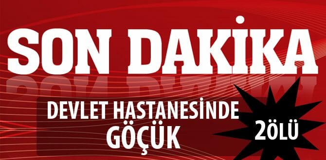 Devlet Hastanesinde Göçük: 2 Ölü