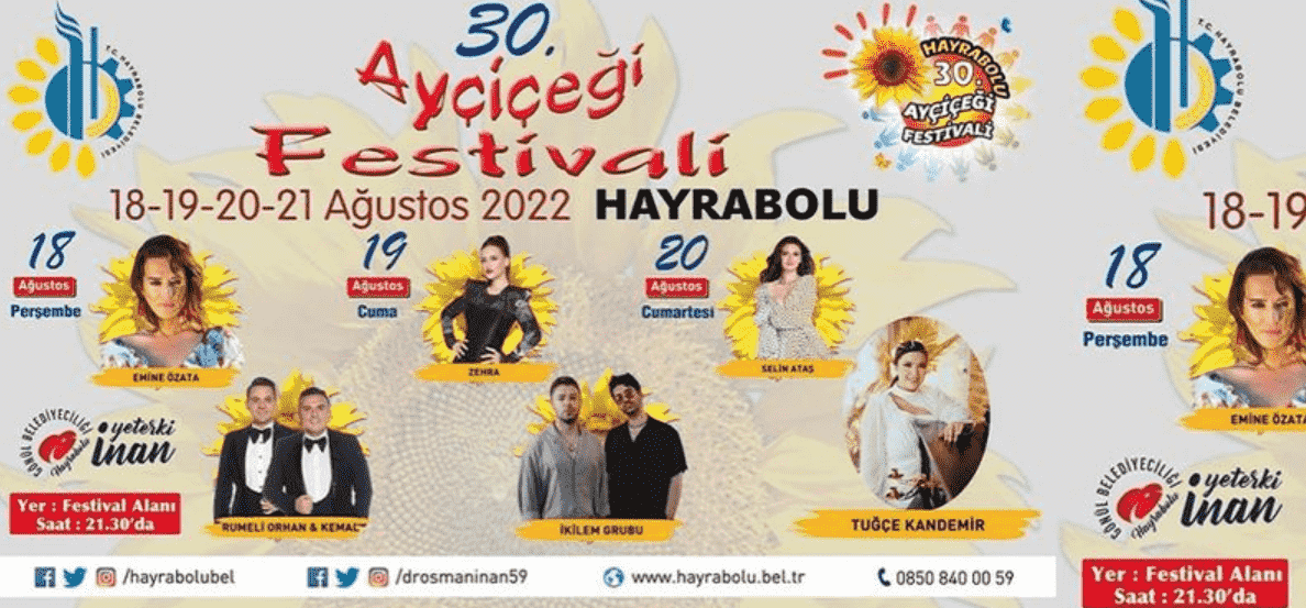 31. Hayrabolu Ayçiçeği Festivali İçin Geri Sayım Başladı