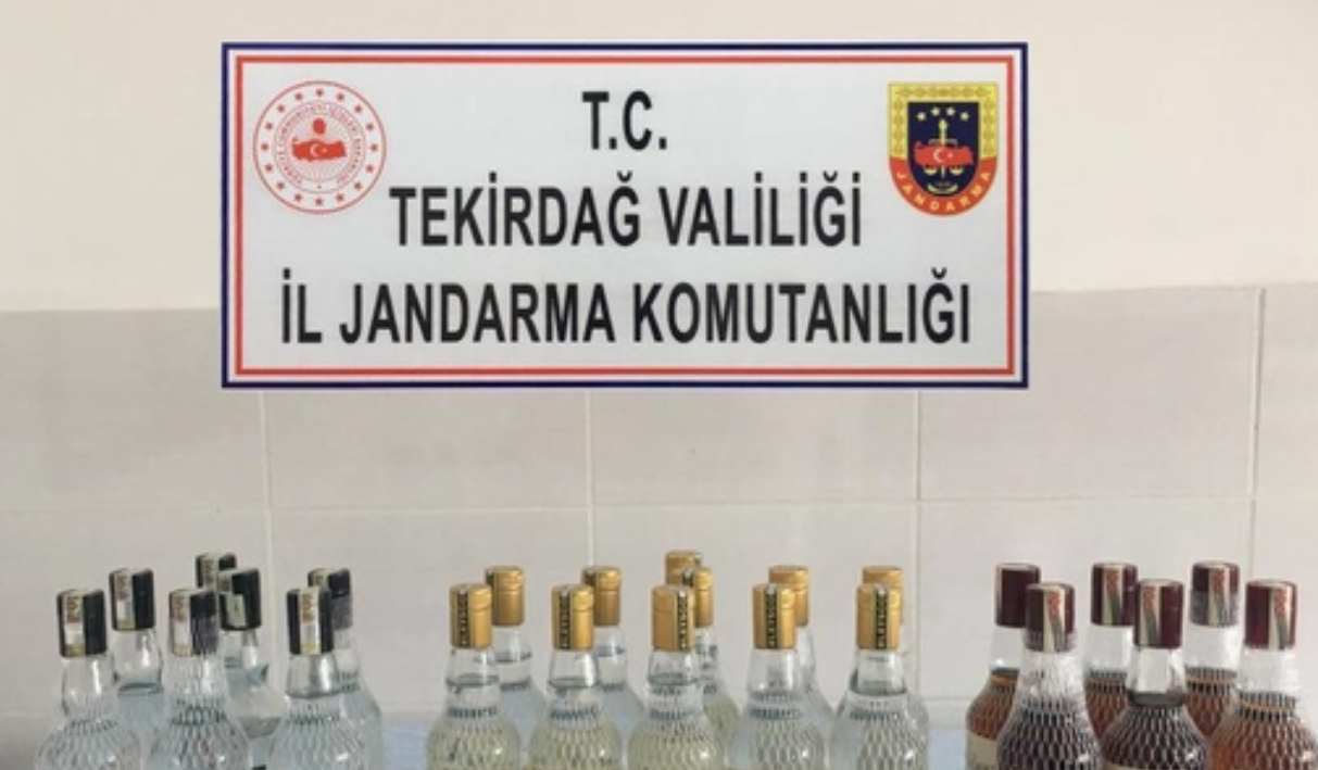 Tekirdağ'da 885 Litre Kaçak İçki Ele Geçirildi