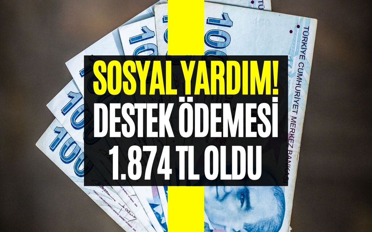 Aile Bakanlığı 1874 TL Veriyor! Zamlı Sosyal Yardım Destek Ödemeleri Yatırılıyor