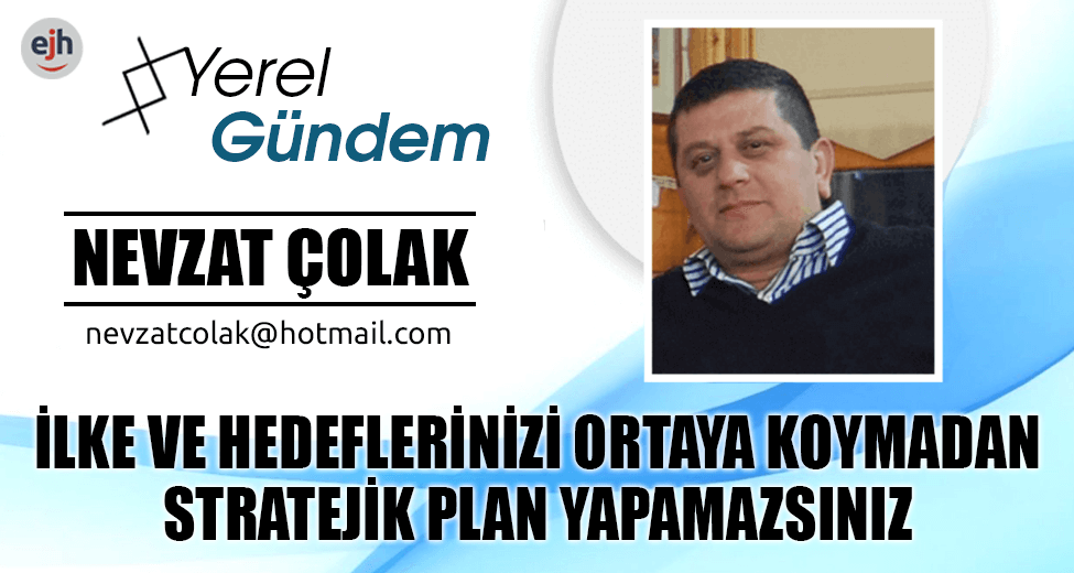 İLKE VE HEDEFLERİNİZİ ORTAYA KOYMADAN STRATEJİK PLAN YAPAMAZSINIZ