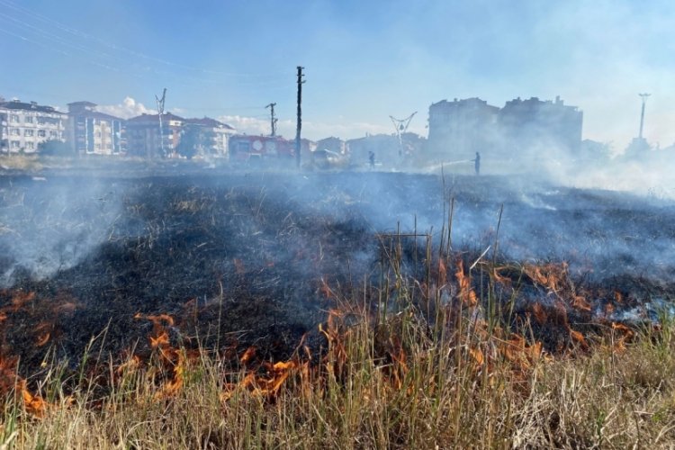 Tekirdağ'da Çıkan Anız Yangını Söndürüldü