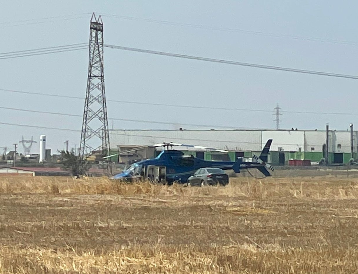 Tekirdağ'da Helikopter Zorunlu İniş Yaptı