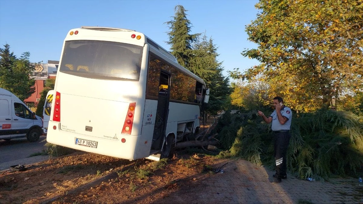 İşçi Servisi Yol Kenarındaki Ağaçlara Çarptı: 2 Yaralı