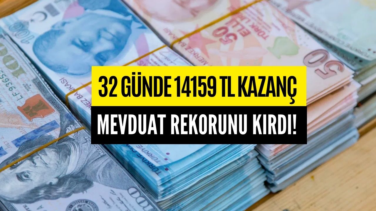 Ağustos Ayı Son Mevduat Hesabı Yapıldı! 32 Gün Sonunda Tamı Tamına 14159 TL Kazanç