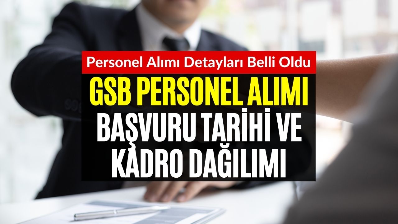 Gençlik ve Spor Bakanlığı Personel Alımı Son Durum! GSB Personel Alımı Detayları Netleşti