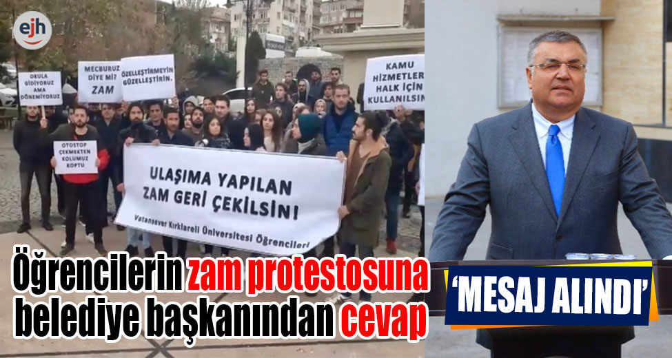 Öğrencilerin Zam Protestosuna Belediye Başkanından Cevap: "Mesaj Alındı"